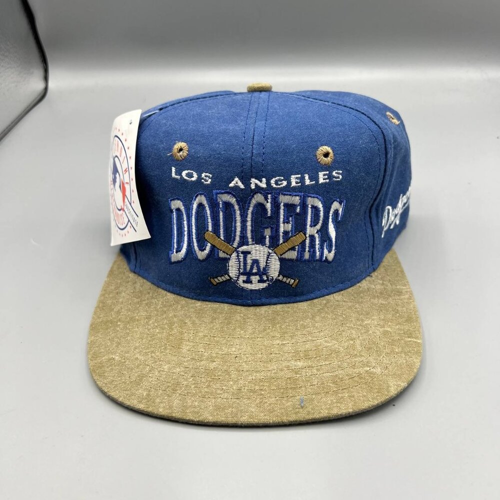 Vintage Los Angeles LA Dodgers Hat Men Blue Signatures Snap Back Cap New